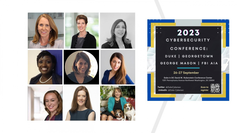 Women experts in Cybersecurity who will speak at the Duke Cybersecurity Conference