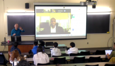 Steven Bullitt, CISO of Federal Reserve, Dallas, lectured for the Duke Cybersec students on zoom