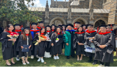 A few of the 2023 Master of Engineering in FinTech Graduates.