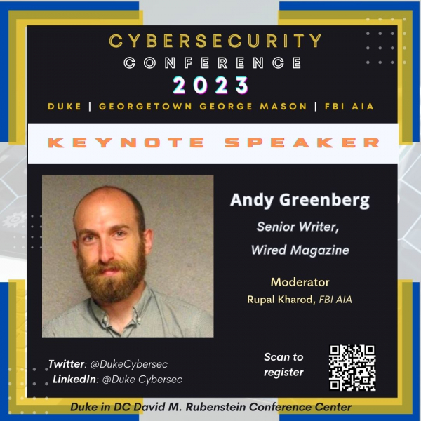 Keynote speaker Andy Greenberg
